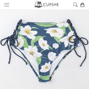 Lace up high waisted bottoms